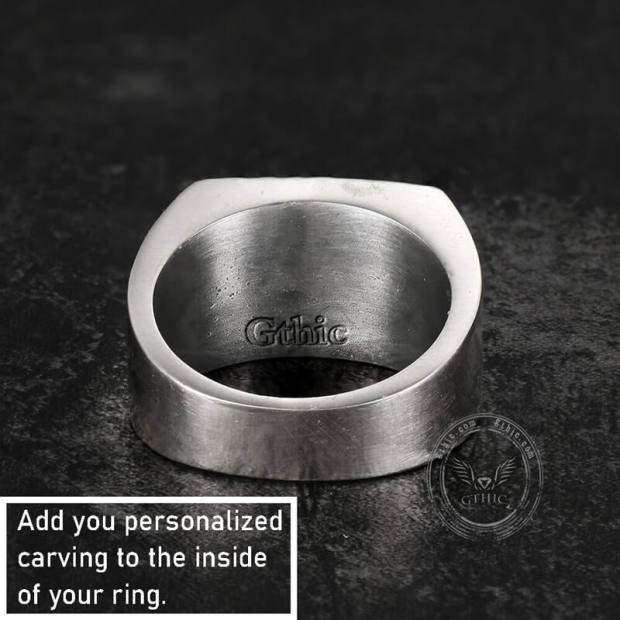 Gothic Rose Skull Sterling Silver Gemstone Ring