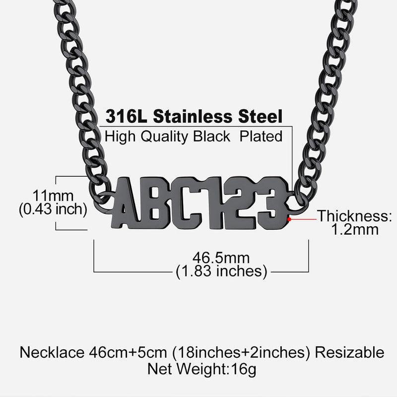 Customized Nameplate Cuban Chain Link Necklace Gift for