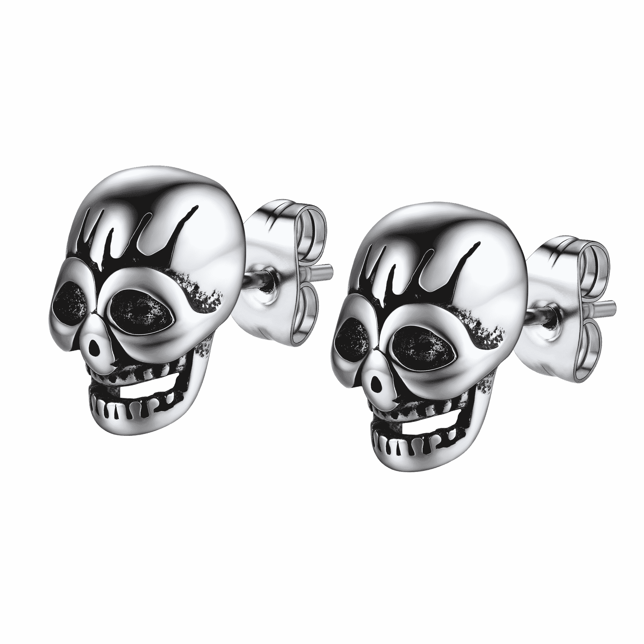 Gothic Skull Stud Earrings for Halloween Gift