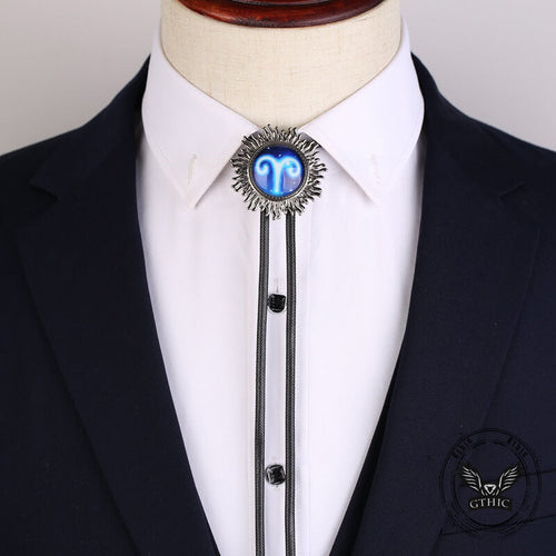 12 Constellations Sun Alloy Bolo Tie
