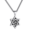 Retro Jewish Star of David Necklace for