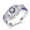 Majestic Heart Amethyst Crystal Ring