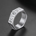 Norse Viking Hexagon Runes Band Ring for