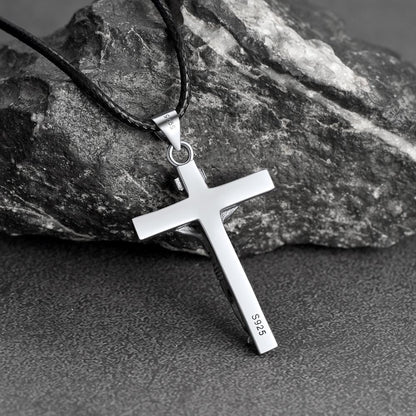 Sterling Silver Jesus Crucifix Necklace Cross Pendant