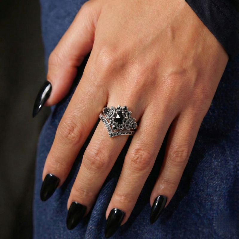 Triple Moon Ring