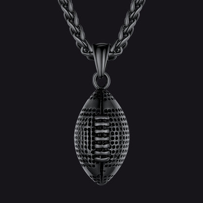 3d American Football Pendant Necklace for