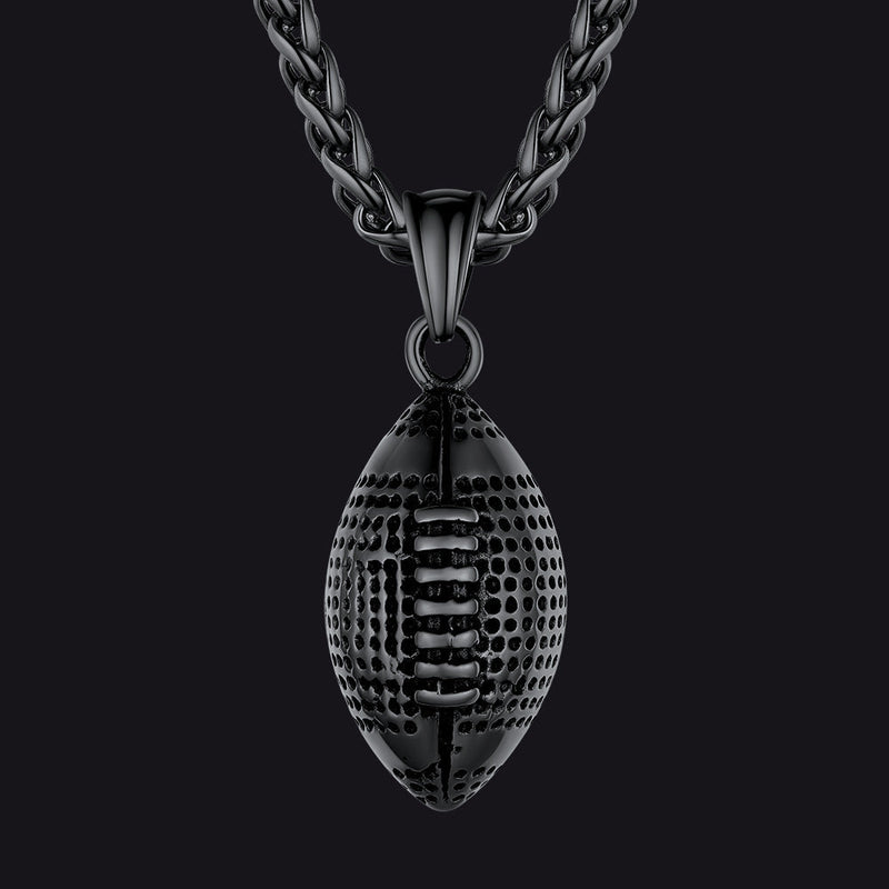 3d American Football Pendant Necklace for