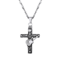 Punk Skull Guitar Cross Necklace for