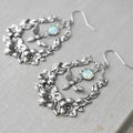 Sacred Bee Blossom Opal Earrings