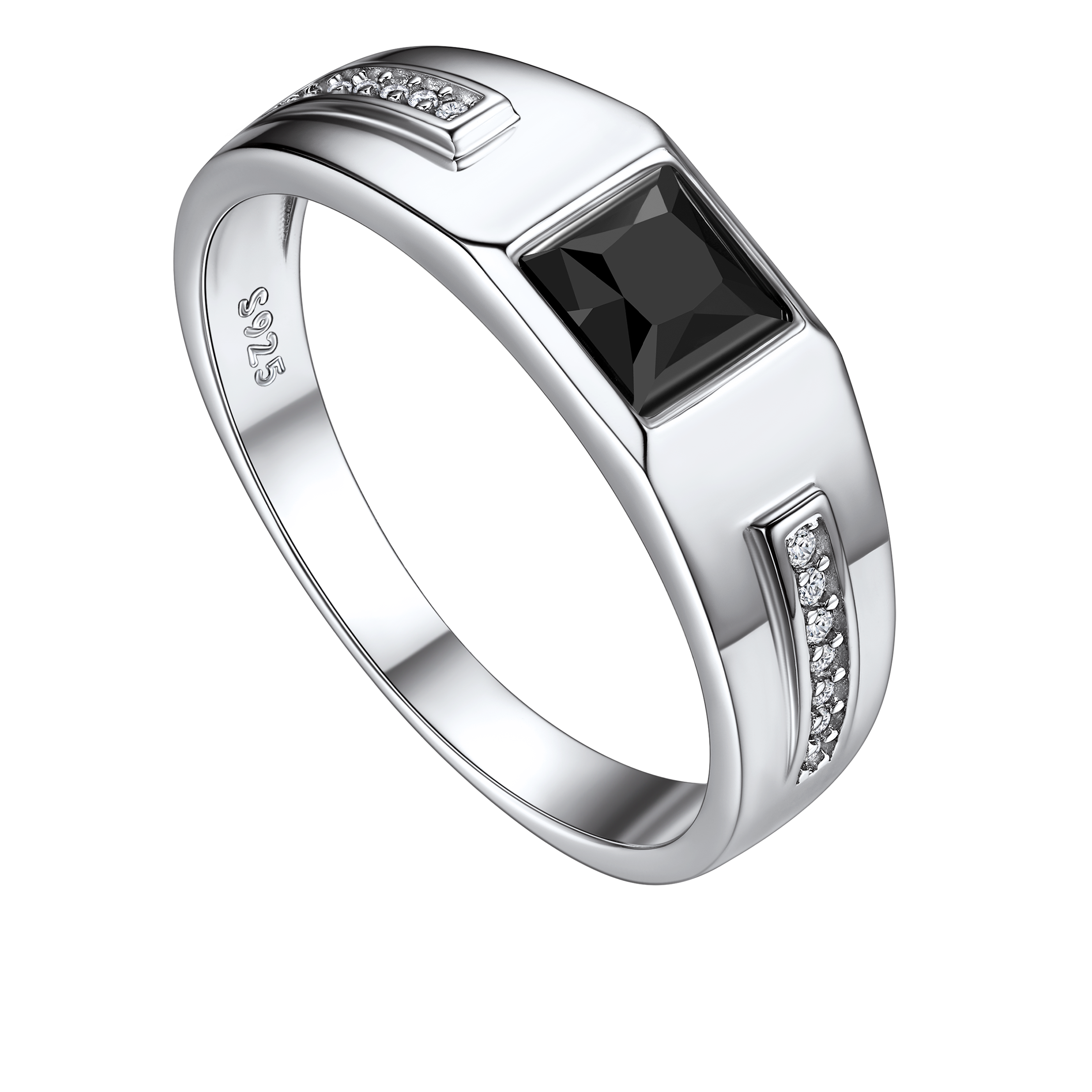 Minimalist Black Onyx Band Ring for