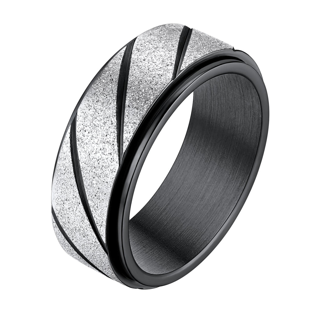 Rotatable Fidget Ring for Anxiety Stainless Steel