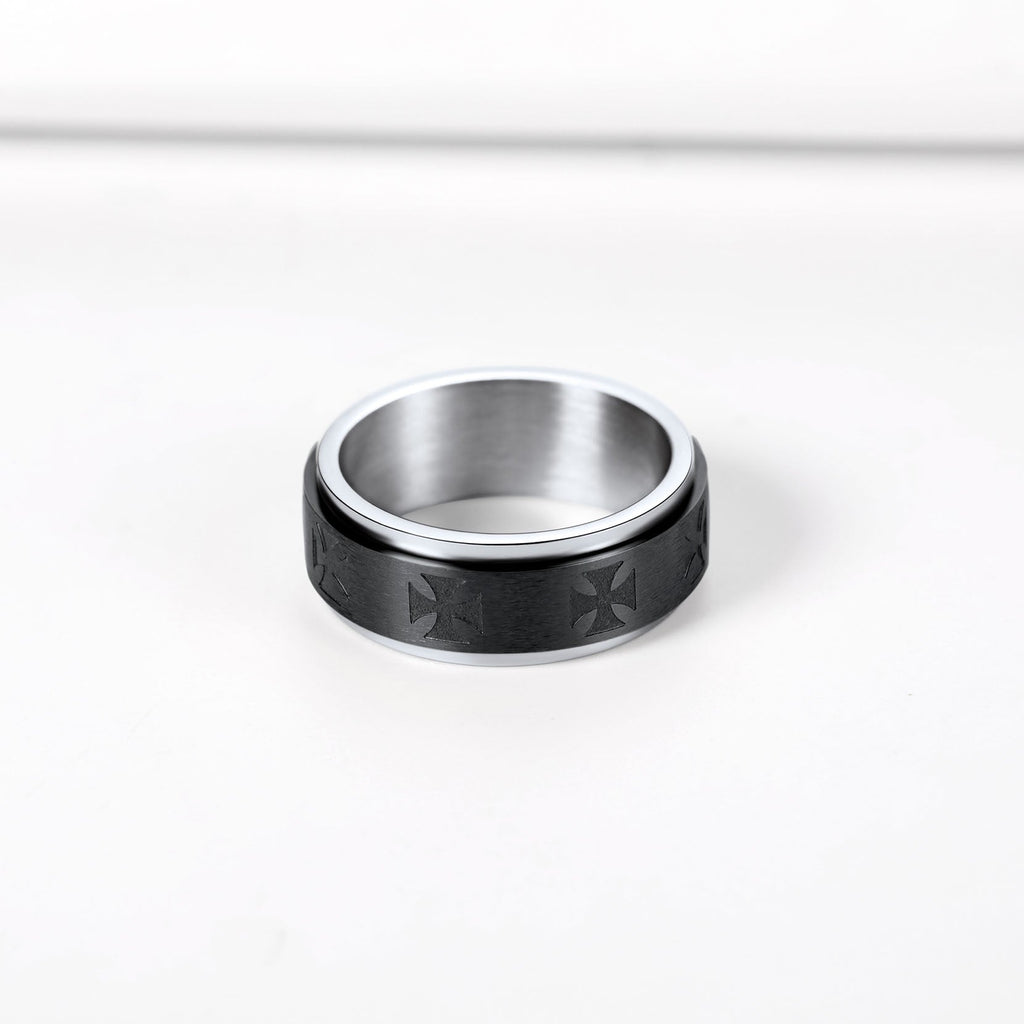 Knights Templar Cross Anxiety Ring for
