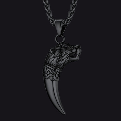 Viking Wolf Tooth Necklace for