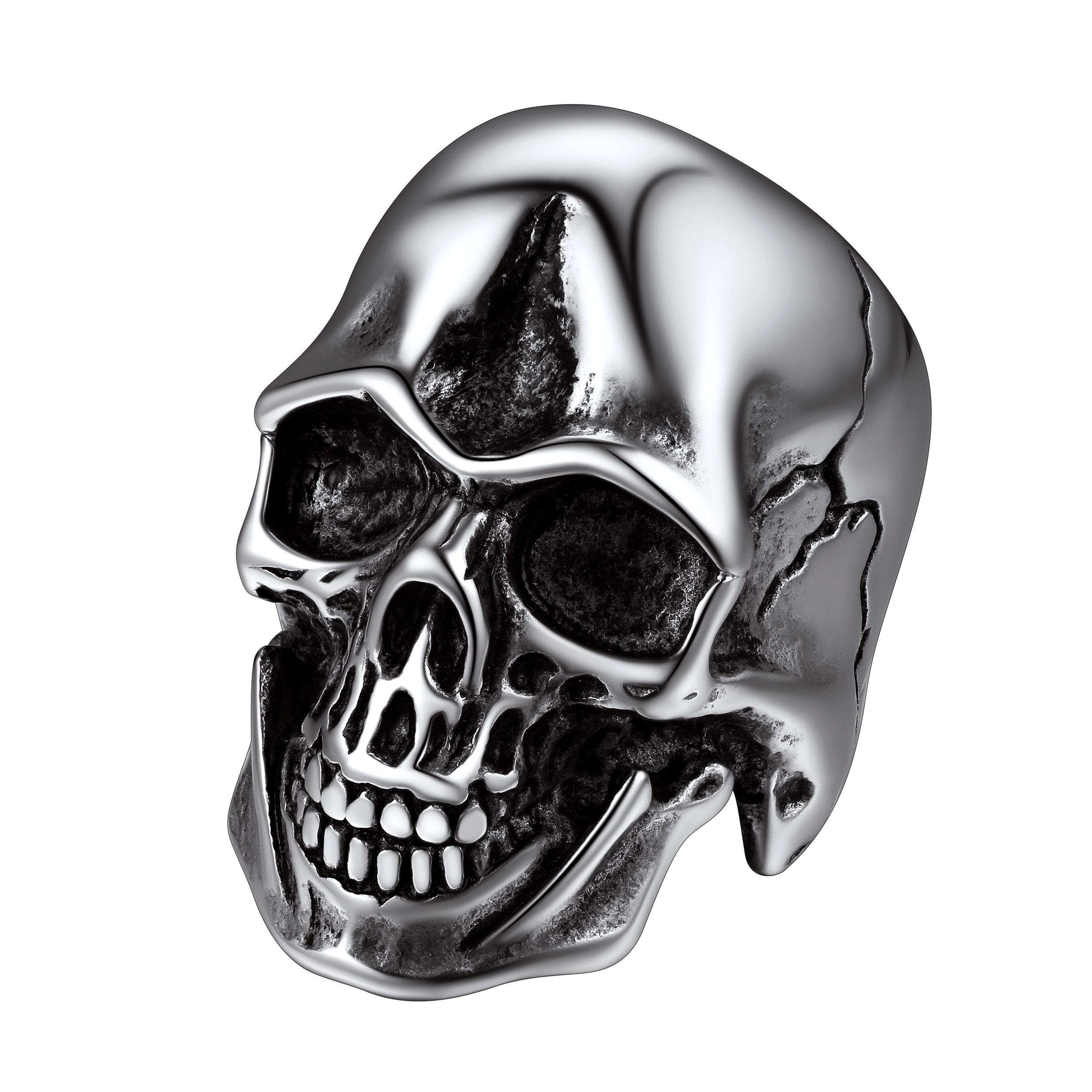 Gothic Biker Skull Stainless Steel Ring for