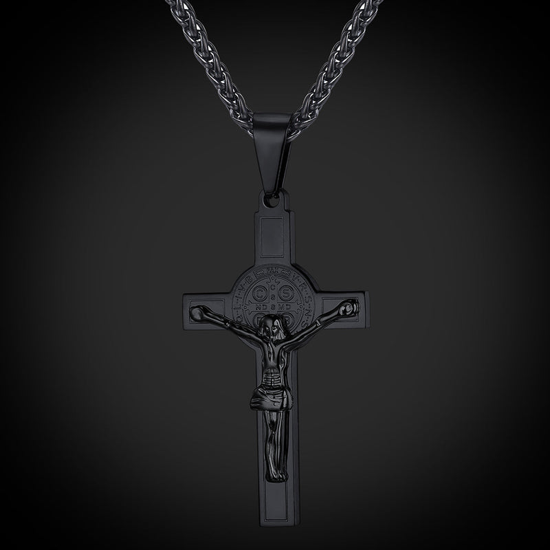 Catholic Saint Benedict Crucifix Cross Necklace for