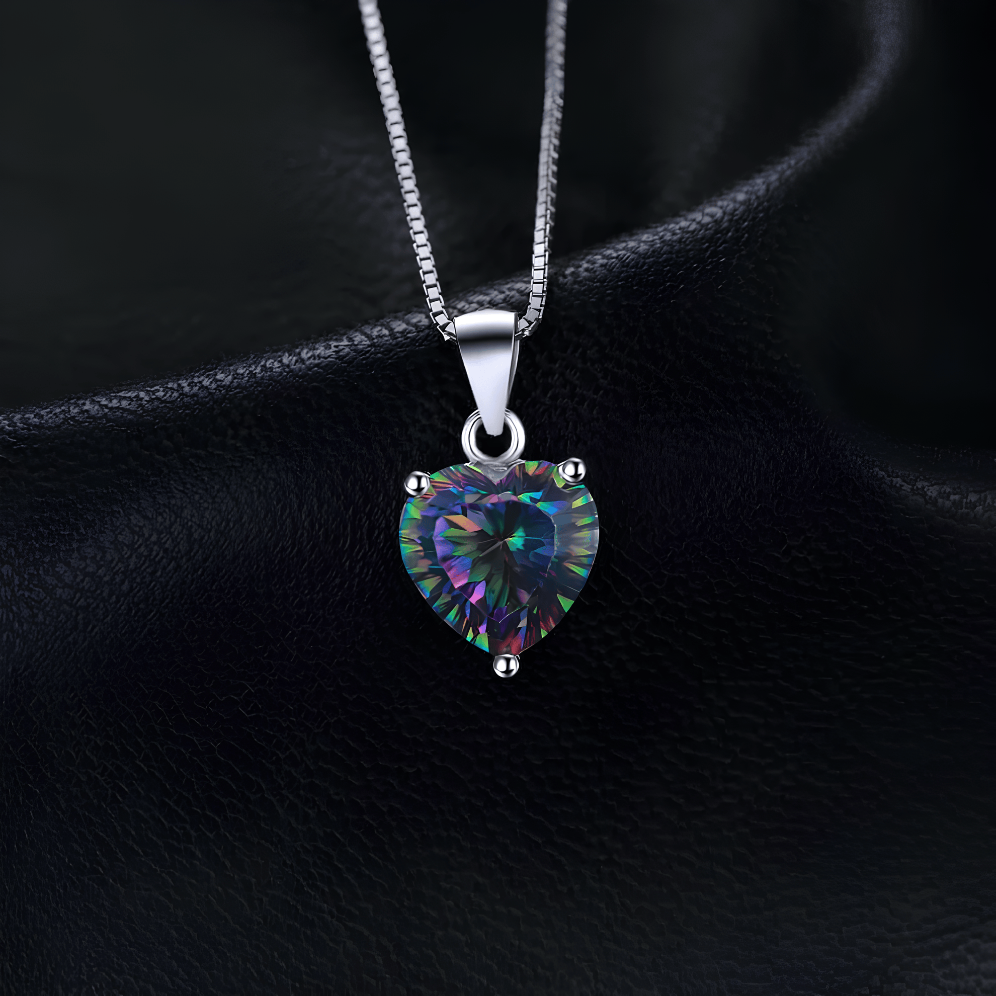 Heart of Healing Light Rainbow Topaz Necklace