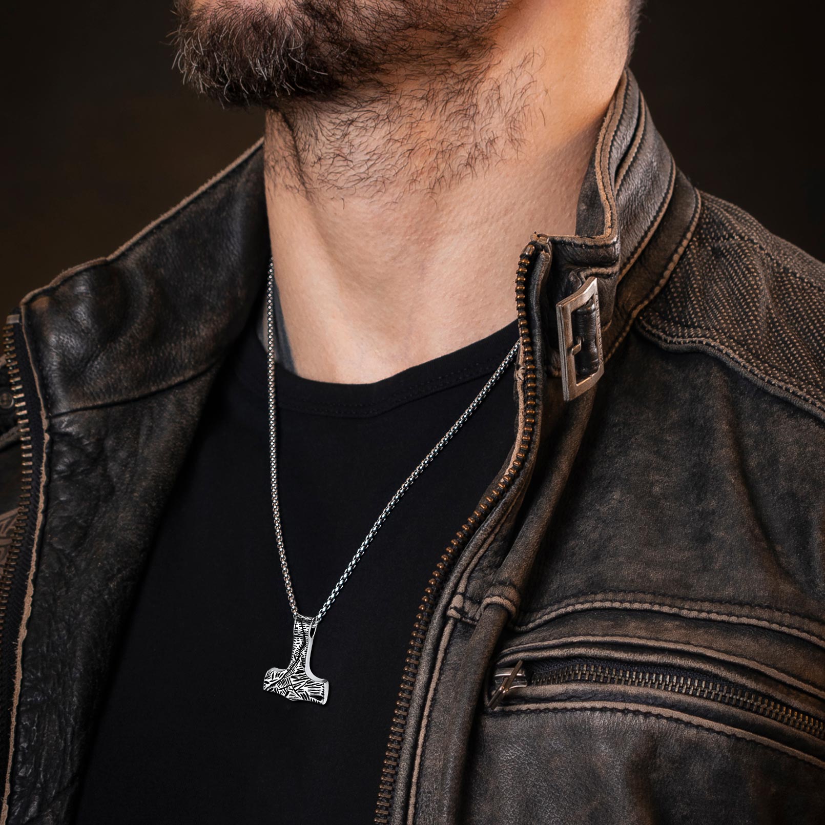 Flash Viking Thor's Hammer Necklace Mjolnir Pendant for