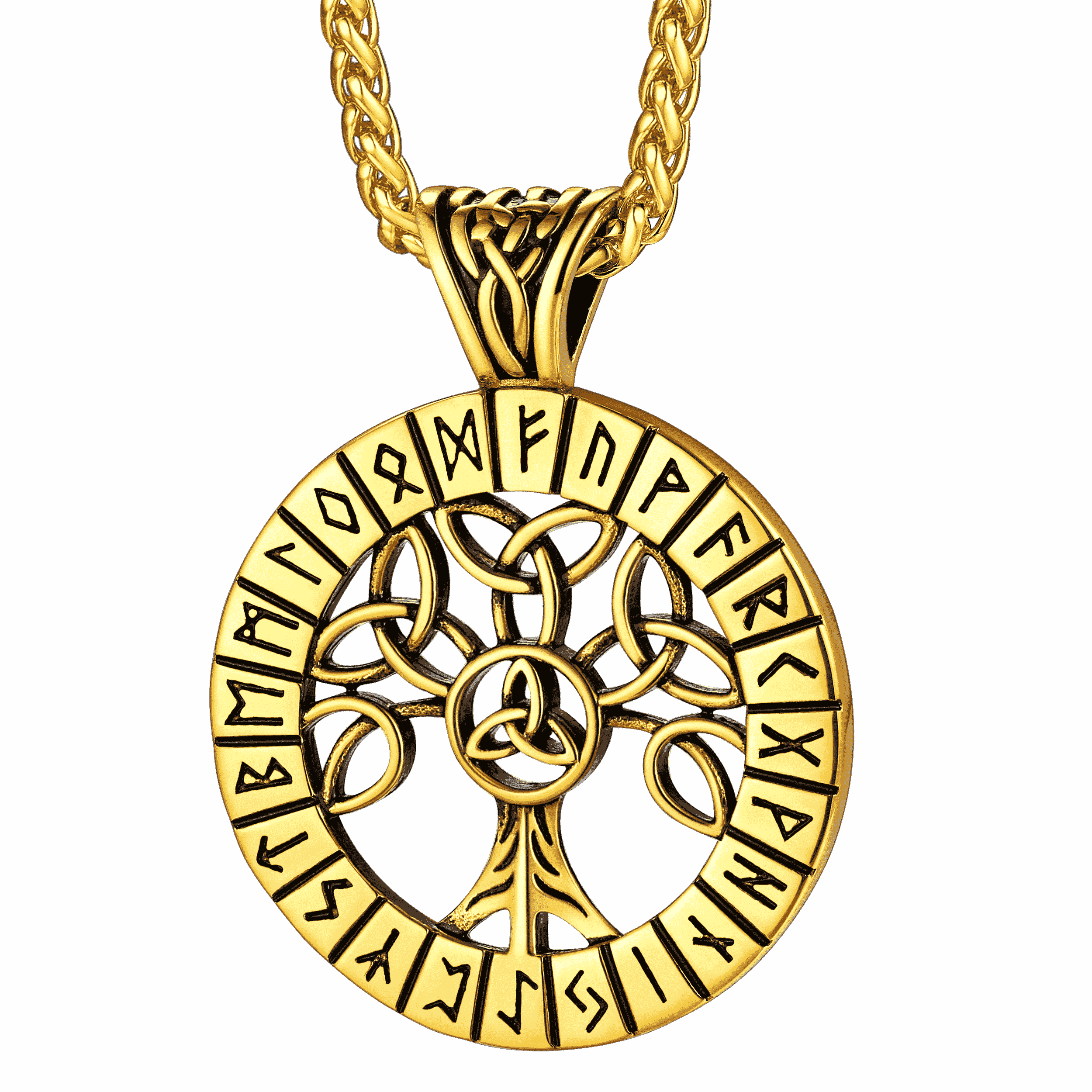 Norse Viking Rune Tree of Life Necklace Amulet for