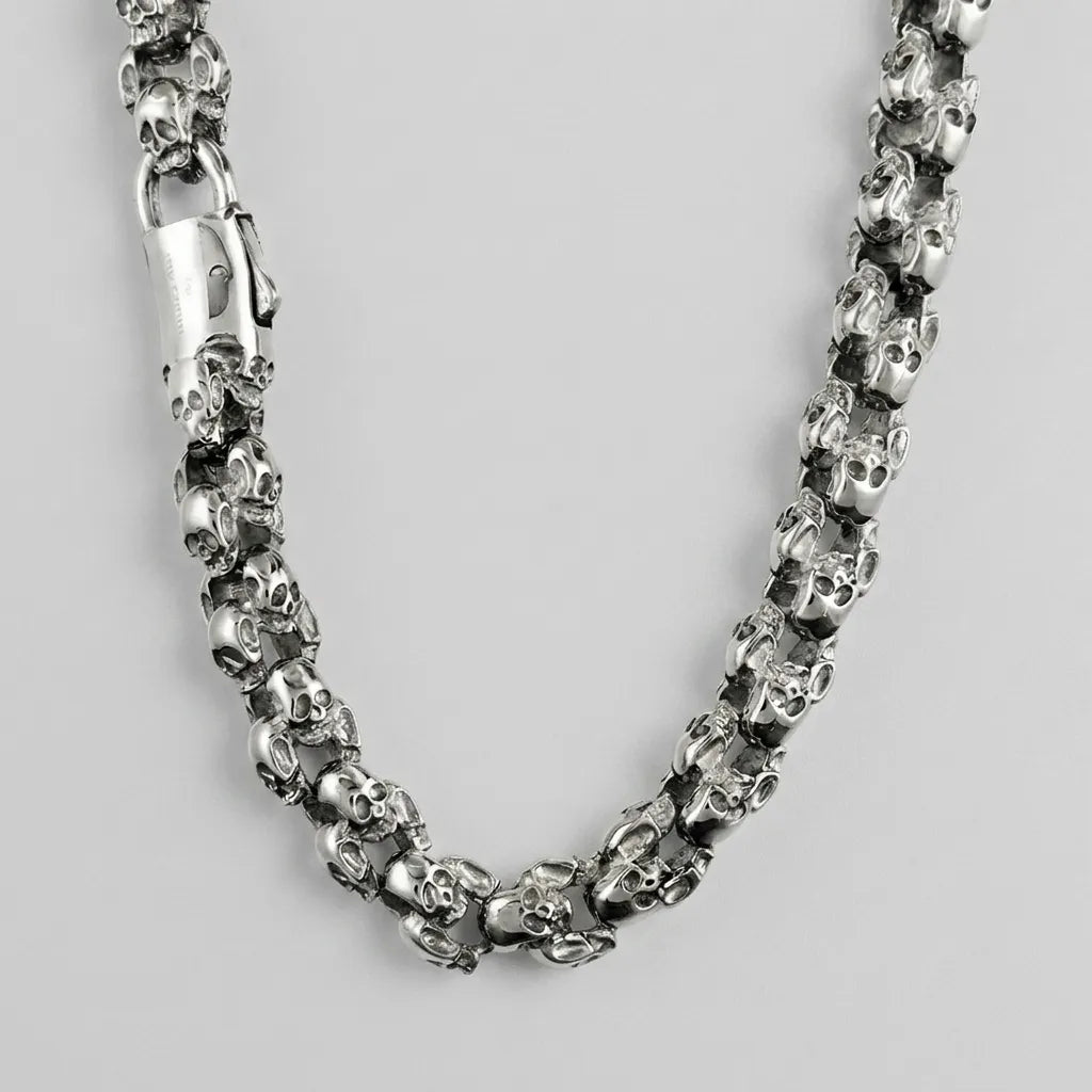 Memento Mori Skull Chain Necklace