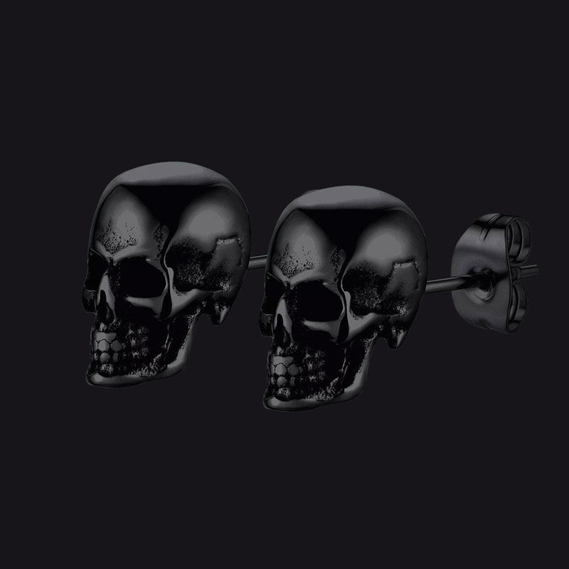 Gothic Punk Skull Stud Earrings for