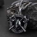 Flash Viking Axe Helmet Pendant Necklace for With Runes