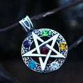 Pentagram Crystal Amulet Pendant