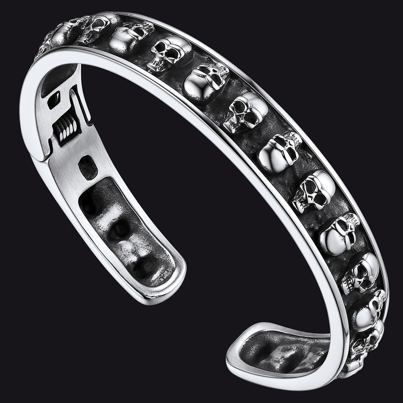 Skull Cuff Bracelet Gothic Punk Bangles for