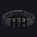 Halloween Gothic Skull Chain Bracelet for With Celtic Knot in Stainless Steel