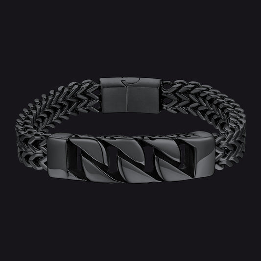 Heavy Celtic Knot Cuban Link Bracelet for in Stainless Steel