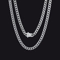 Miami Cuban Link Chain Necklace With Cross for