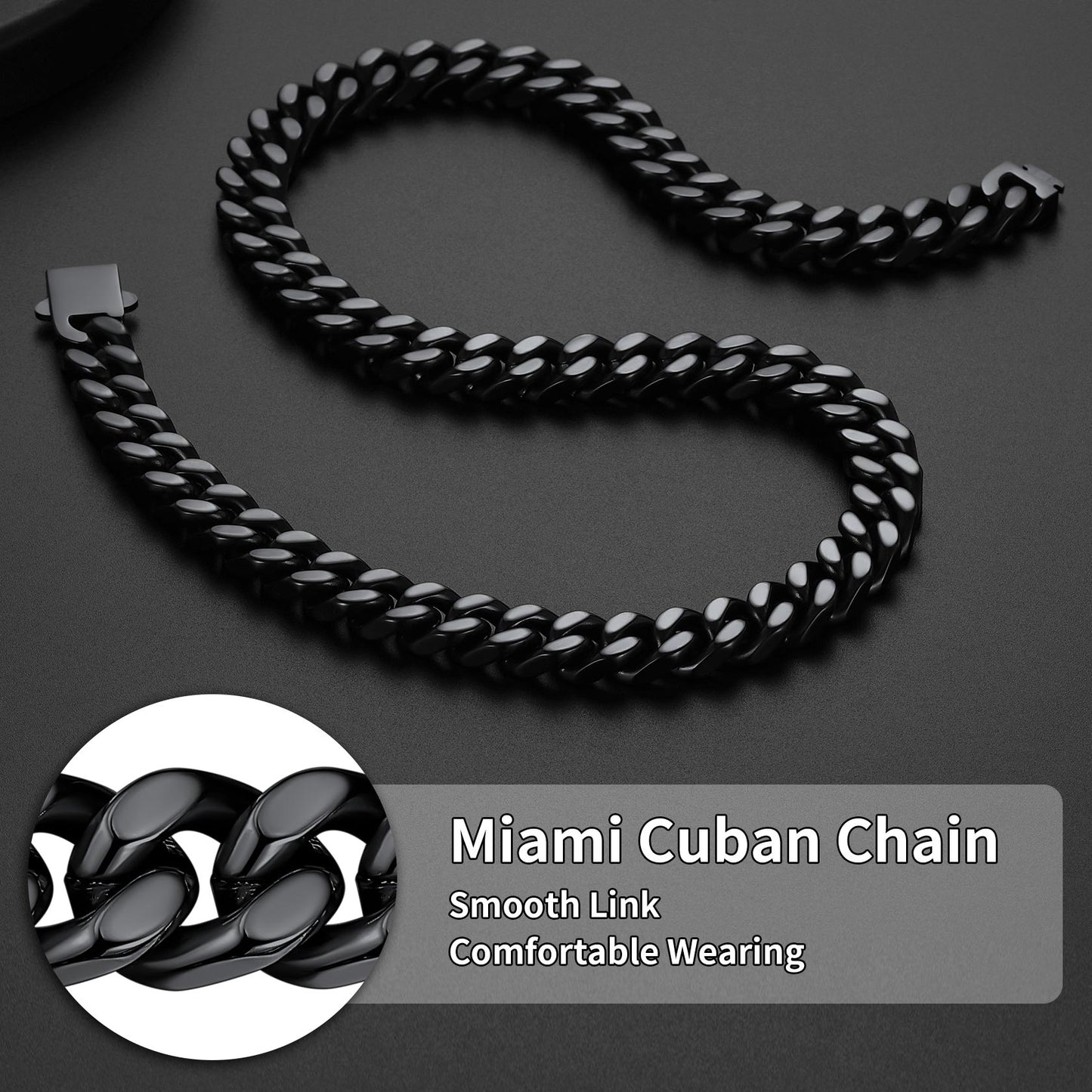 Miami Cuban Link Chain Necklace 5/7/9/12 Mm Chain for