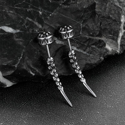 Viking Rune Fang Stud Earrings for ��� Nordic Star Cz Earrings