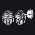 Flash Retro Buddha Head Stud Earrings for