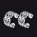 Silver Celtic Ear Cuff Earrings for