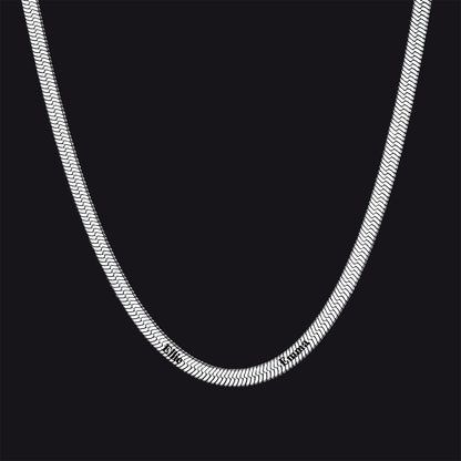 Customized Engraved Name Snake Chain Choker Necklace for