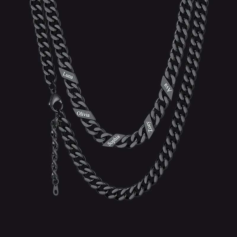 Custom Cuban Link Chains With Names Necklace for , 5/7/9mm Width