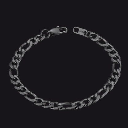 Thick Figaro Link Bracelet for 6/7/9mm Width