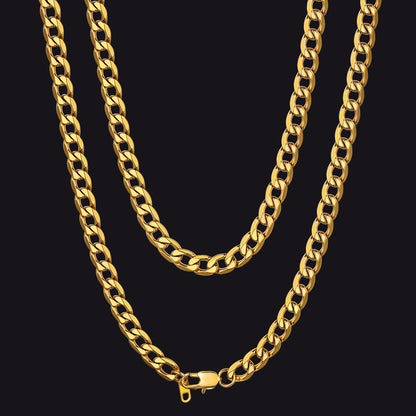 Cuban Link Curb Chain Stainless Steel Necklace for