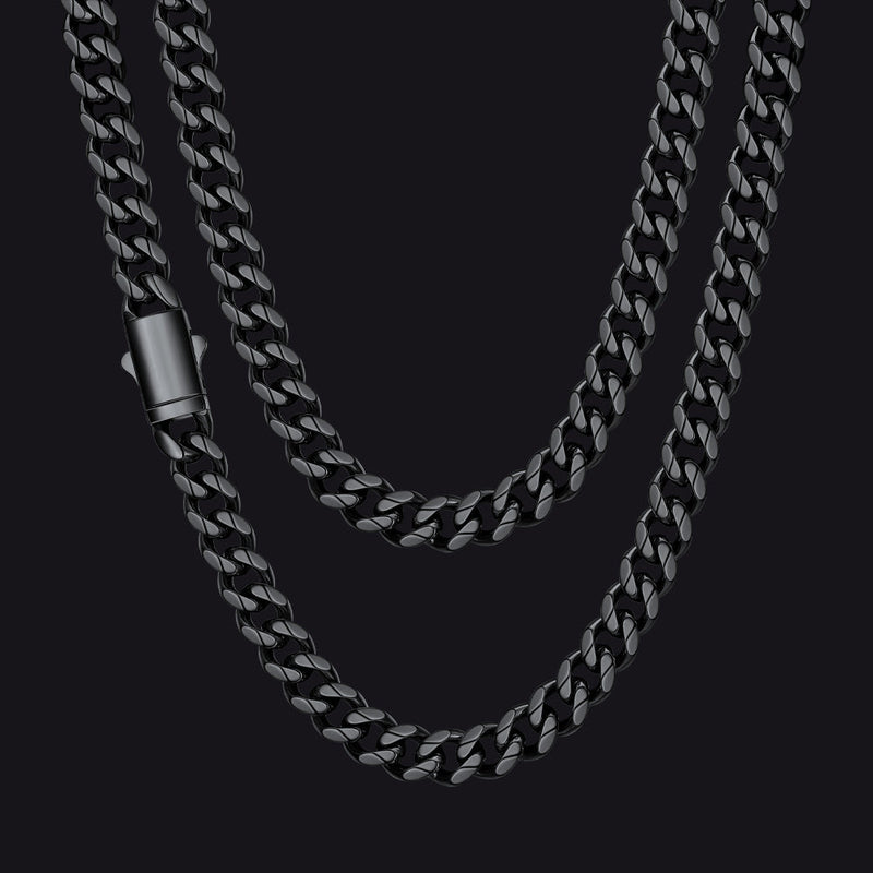 Engraved Cuban Link Chain Necklace for 6/9/12mm Width