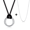 Flash 925 Sterling Silver Circle Necklace for