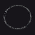 Flat Box Link Chain Bracelet for