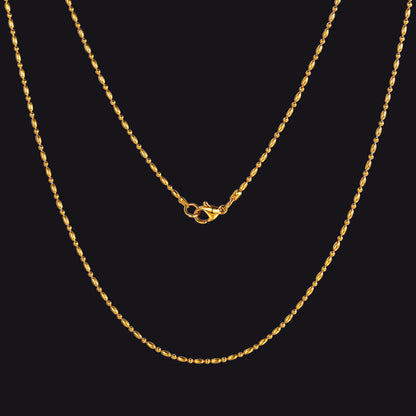 1.5mm Stainless Steel Slim Rope Chain Necklace for
