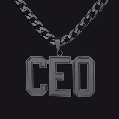 Custom Name Letter Cuban Link Chain Necklace for