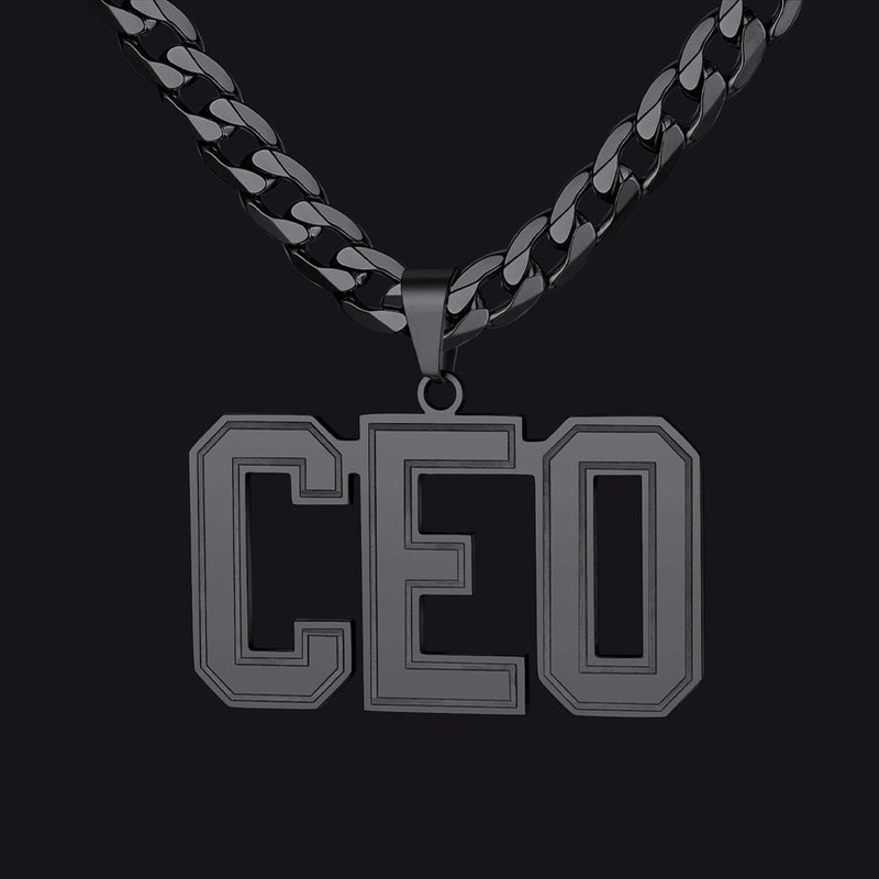 Custom Name Letter Cuban Link Chain Necklace for