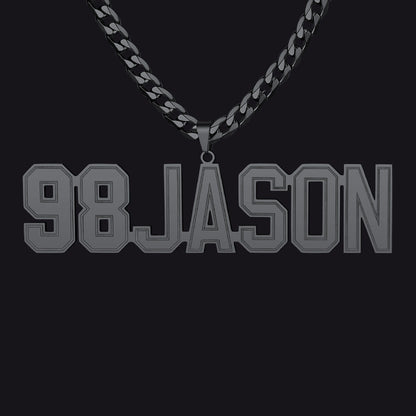 Custom Name Letter Cuban Link Chain Necklace for