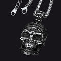 Gothic Skull Necklace Pendant for