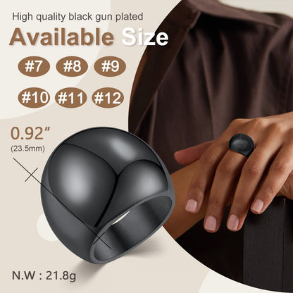 Chunky Dome Statement Ring for , 8/16/23mm Width