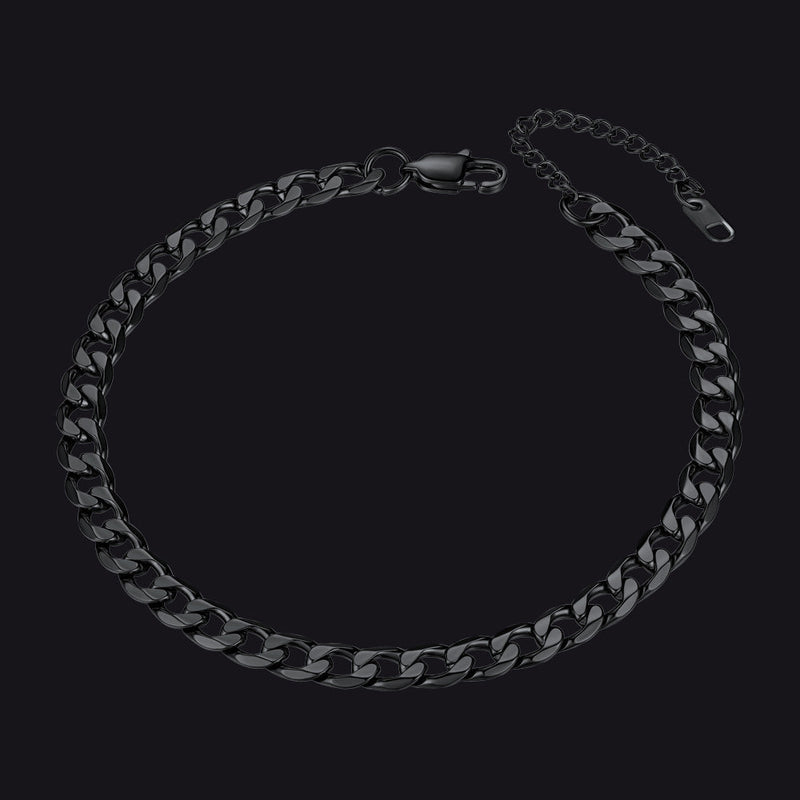 Stainless Steel Cuban Chain Link Anklet Bracelet for