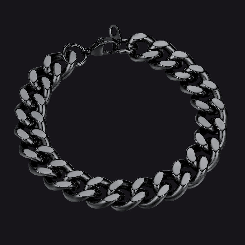 Thick Cuban Chain Link Bracelet for 5/7/9/12mm Width