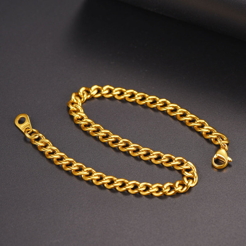 Thick Cuban Chain Link Bracelet for 5/7/9/12mm Width